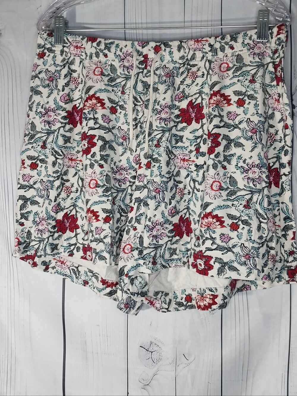 J.Jill Pull-On Multicolor Floral Bohemian Lightweight Relaxed Fit Shorts